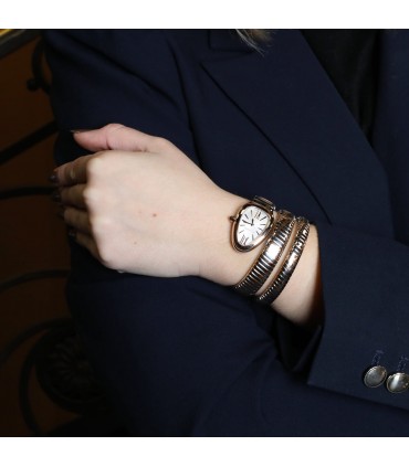 Bulgari Serpenti gold and stainless steel watch