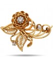 Broche or et diamants