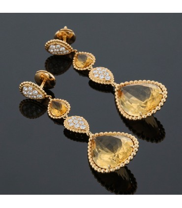 Boucheron Serpent Bohème citrines and gold earrings