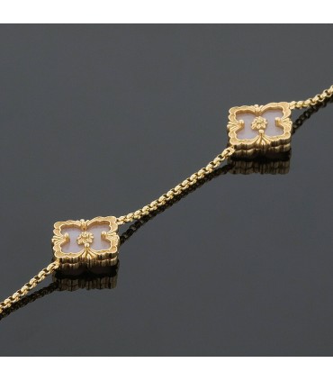 Buccellati Opera pink opal and gold bracelet