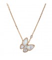 Van Cleef & Arpels Deux Papillons mother of pearl, diamonds and gold necklace