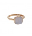 One More Pantelleria chalcedony and gold ring