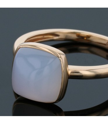 One More Pantelleria chalcedony and gold ring