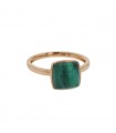 One More Pantelleria malachite, quartz and gold ring