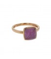One More Pantelleria ruby, quartz and gold ring