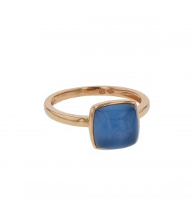 One More Pantelleria sodalite, quartz and gold ring