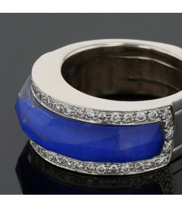 Stephen Webster lapis lazuli, diamonds and gold ring