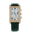 Cartier Tank Américaine diamonds and gold watch