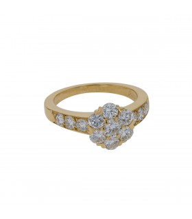Van Cleef & Arpels Fleurette diamonds and gold ring