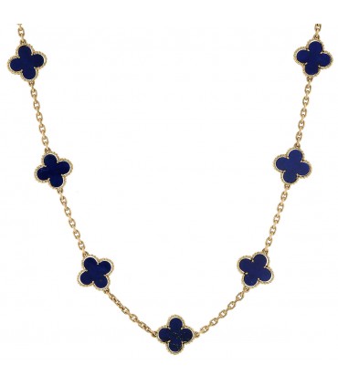 Van Cleef & Arpels Vintage Alhambra lapis lazuli and gold long necklace