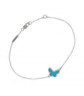 Van Cleef & Arpels Sweet Alhambra turquoise and gold bracelet