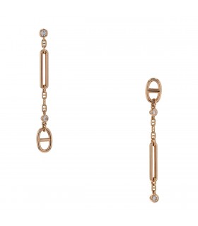 Hermès Chaîne d’Ancre Chaos gold and diamonds earrings