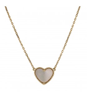 Van Cleef & Arpels Lucky Alhambra mother-of-pearl and gold necklace