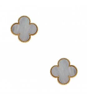 Van Cleef & Arpels Magic Alhambra mother-of-pearl and gold earrings