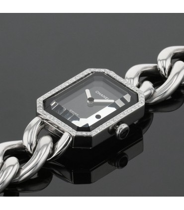 Chanel Première diamonds and stainless steel watch