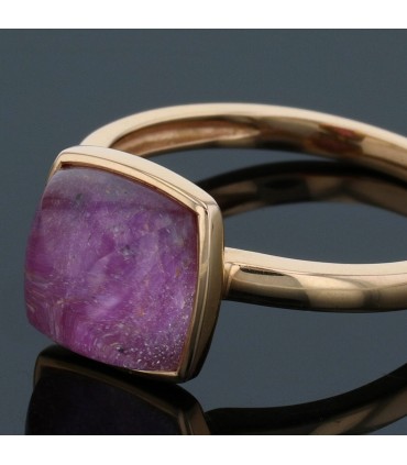 One More Pantelleria ruby, quartz and gold ring
