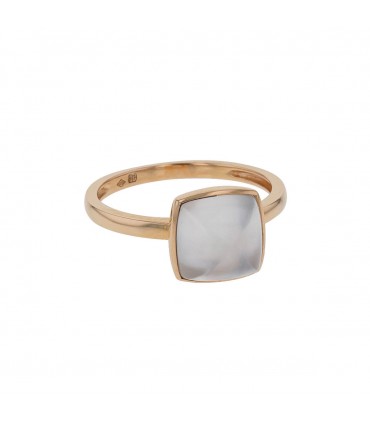 One More Pantelleria topaze, mother-of-pearl and gold ring