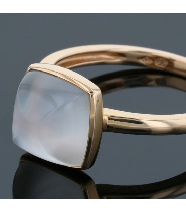 One More Pantelleria topaze, mother-of-pearl and gold ring