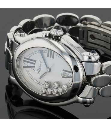 Chopard Happy Diamonds stainless steel and diamonds watch