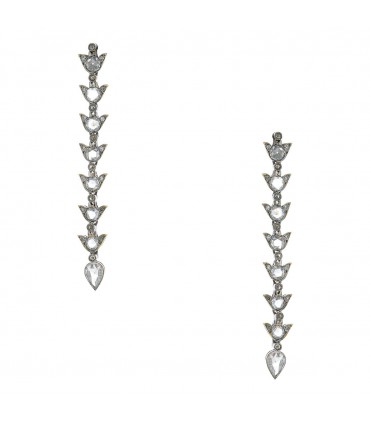 Boucles d’oreilles or, diamants