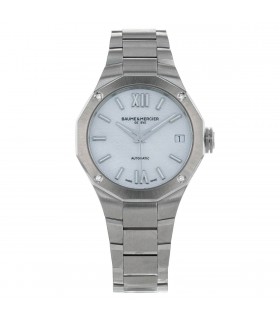 Baume & Mercier Riviera stainless steel, mother-of-pearl and diamonds watch
