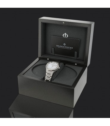 Baume & Mercier Riviera stainless steel, mother-of-pearl and diamonds watch