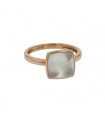 One More Pantelleria prehnite, mother-of-pearl and gold ring