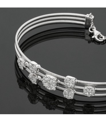 Diamonds and gold bracelet