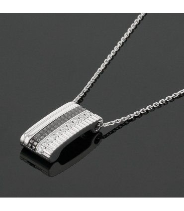 Boucheron Quatre diamonds, black PVD and gold necklace