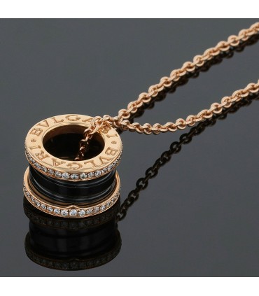 Bulgari B.Zero 1 diamonds, ceramic and gold necklace