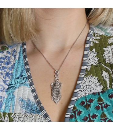 Collier or, diamants