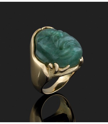 Bague or et aventurine