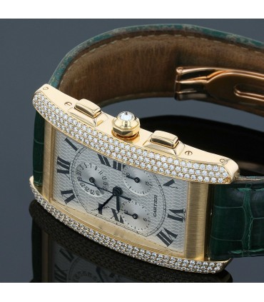 Cartier Tank Américaine diamonds and gold watch