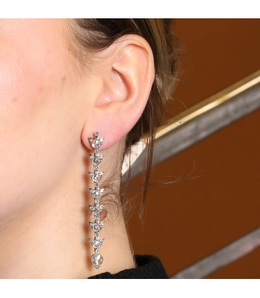 Boucles d’oreilles or, diamants