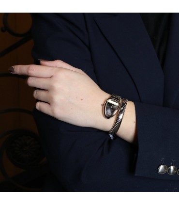 Bulgari Serpenti gold and stainless steel watch