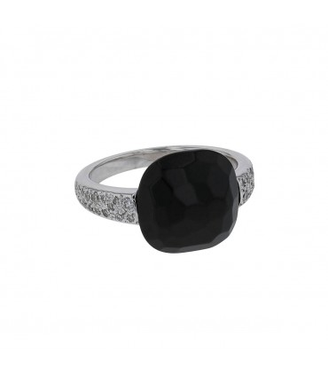 Pomellato Capri diamonds and jet ring