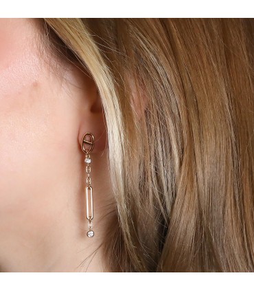 Hermès Chaîne d’Ancre Chaos gold and diamonds earrings