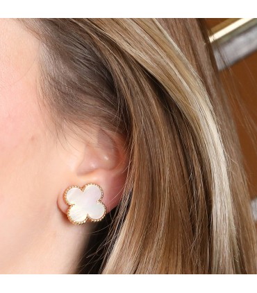 Van Cleef & Arpels Magic Alhambra mother-of-pearl and gold earrings