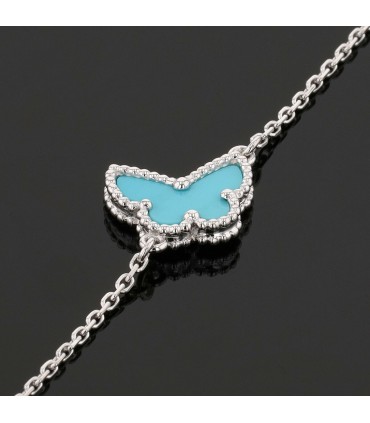 Van Cleef & Arpels Sweet Alhambra turquoise and gold bracelet