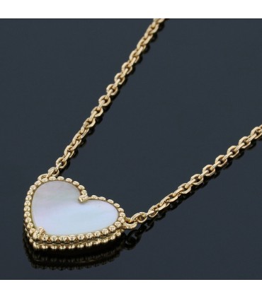 Van Cleef & Arpels Lucky Alhambra mother-of-pearl and gold necklace