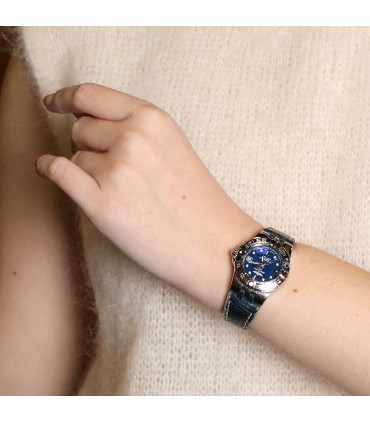 Breitling diamonds and stainless steel watch