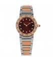 Bulgari Bulgari gold, stainless steel and diamonds watch