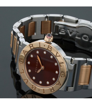 Bulgari Bulgari gold, stainless steel and diamonds watch