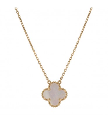 Van Cleef & Arpels Vintage Alhambra mother-of-pearl and gold necklace