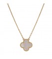 Van Cleef & Arpels Vintage Alhambra mother-of-pearl and gold necklace
