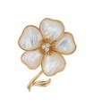 Van Cleef & Arpels Clématite mother-of-pearl, diamonds and gold brooch