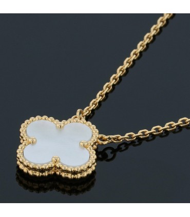 Van Cleef & Arpels Vintage Alhambra mother-of-pearl and gold necklace