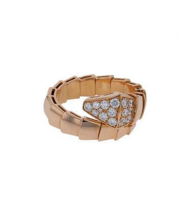 Bulgari Serpenti diamonds and gold ring