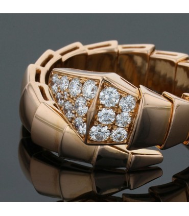 Bulgari Serpenti diamonds and gold ring
