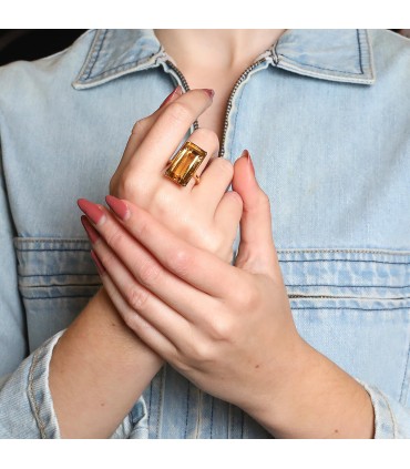 Mellerio Dits Meller citrine and 18k gold ring